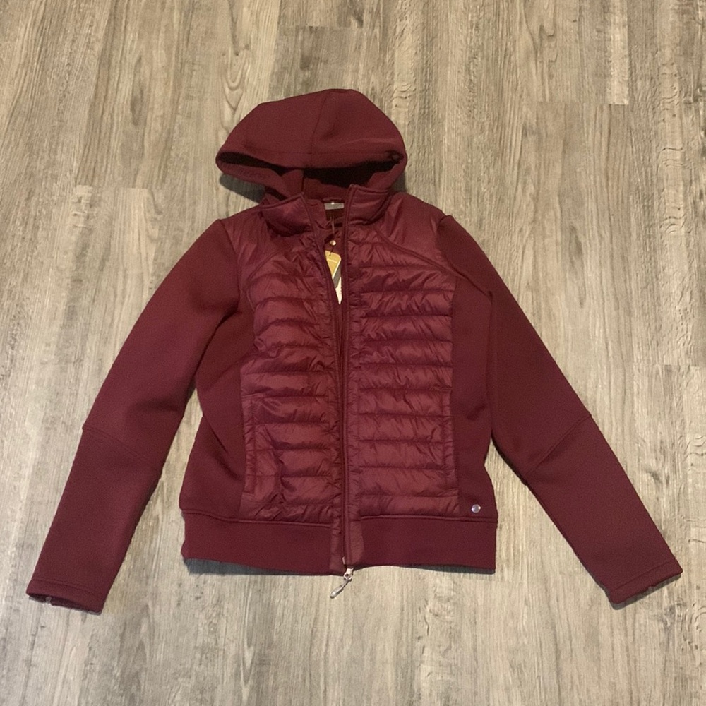 Calia Burgundy Hybrid Moto Jacket